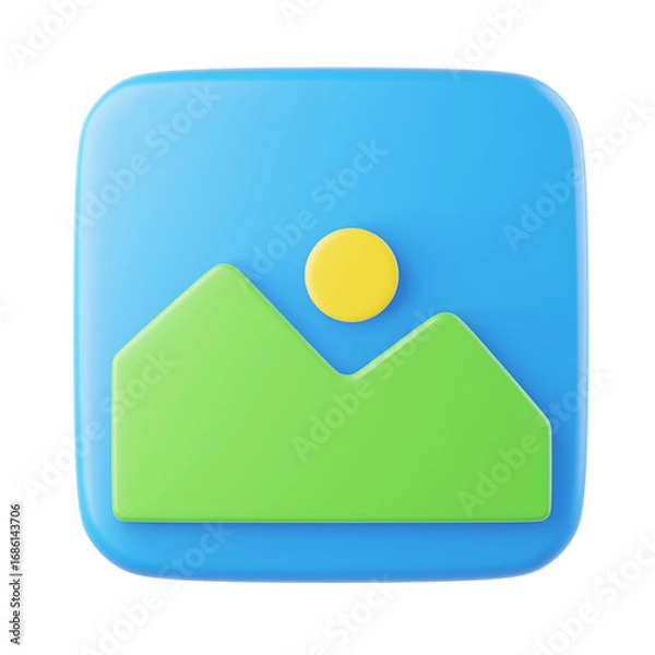 Fototapeta Gallery 3D Icon, 3D rendering