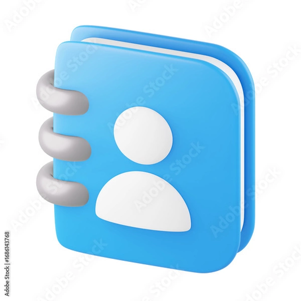 Fototapeta Contact 3D Icon, 3D rendering