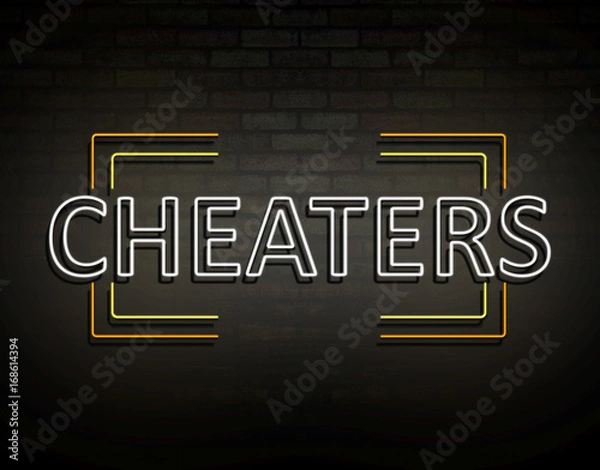 Fototapeta Neon cheaters concept.