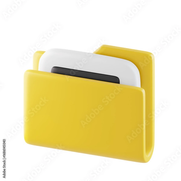 Fototapeta Files 3D Icon, 3D rendering