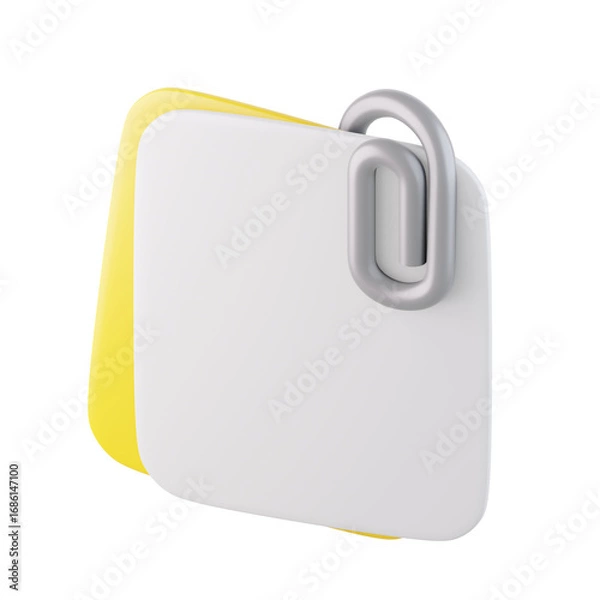 Fototapeta Attachment 3D Icon, 3D rendering