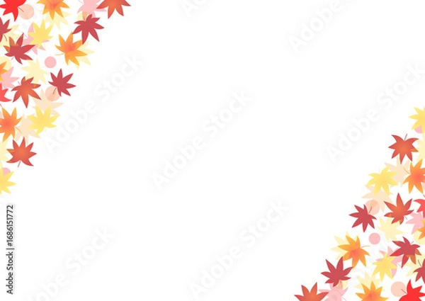 Obraz 紅葉の和風な背景