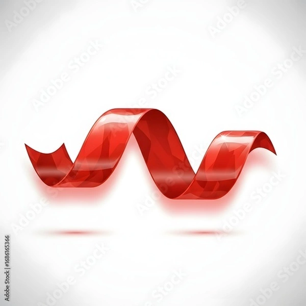 Fototapeta Elegant Flow A Captivating Red Ribbon Unveiling Dynamism and Grace