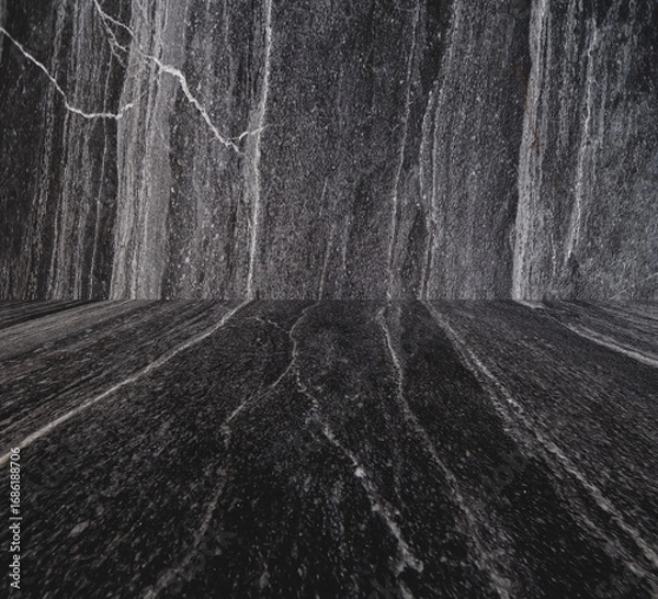 Fototapeta Black stone surface texture background. Empty space for backgrounds