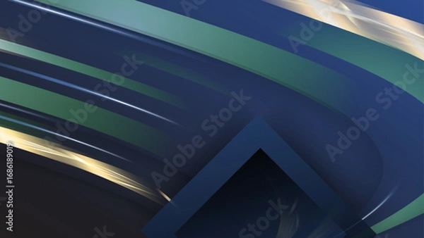 Obraz Blue gold background