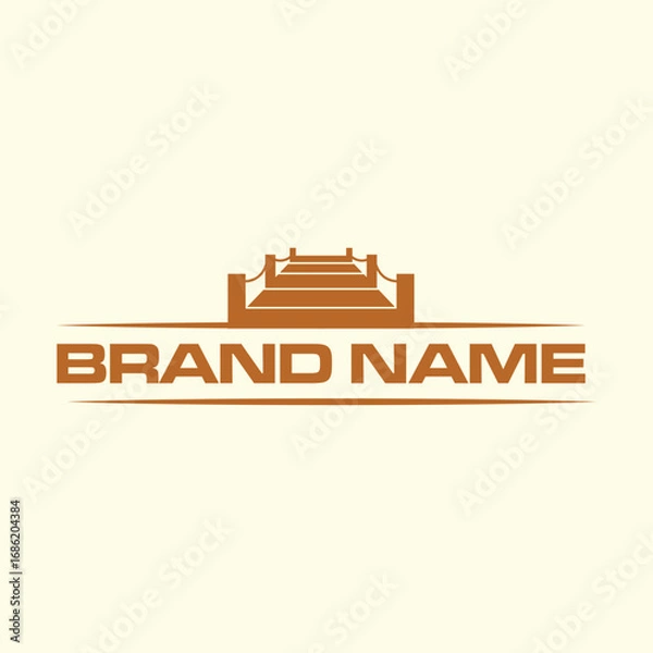 Obraz pier beach dock concept logo design vector template
