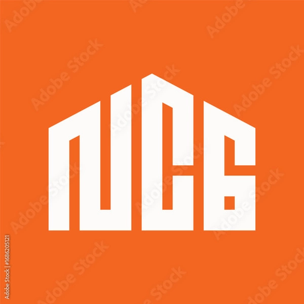 Obraz letter NCG home concept logo design vector template