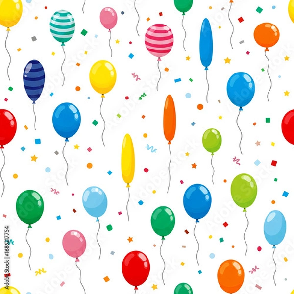 Fototapeta seamless pattern with balloons
