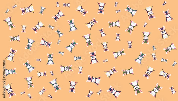 Fototapeta Magician Rabbit Random Pattern Vector