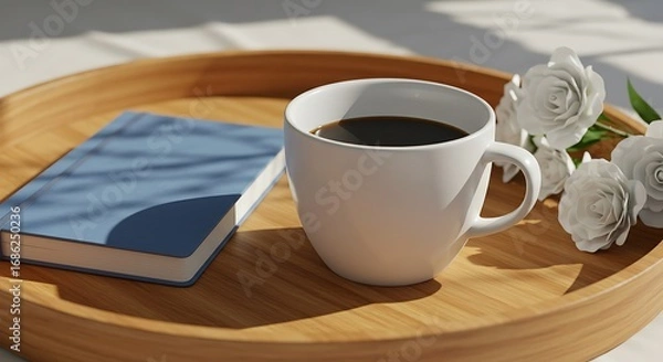 Fototapeta 陽光と珈琲の静寂