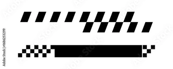 Fototapeta Checkerboard, Checkered Racing Stripe Vector Graphics.
