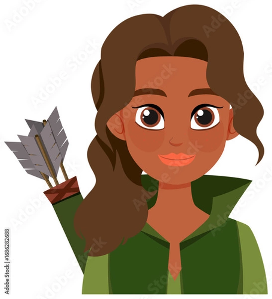 Fototapeta Elf Archer with Quiver of Arrows
