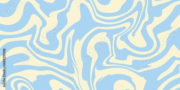 Obraz Abstract horizontal background with colorful waves. Trendy vector illustration