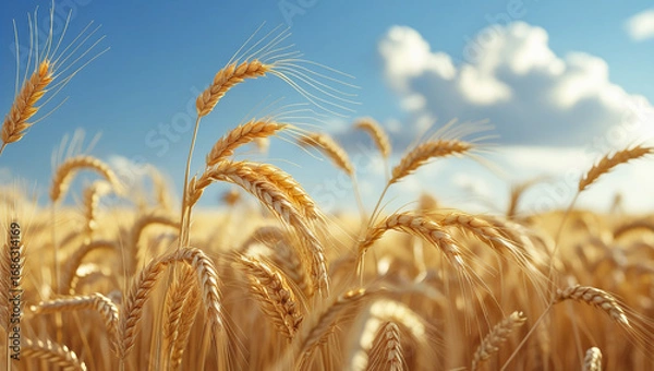 Obraz Golden wheat fields swaying