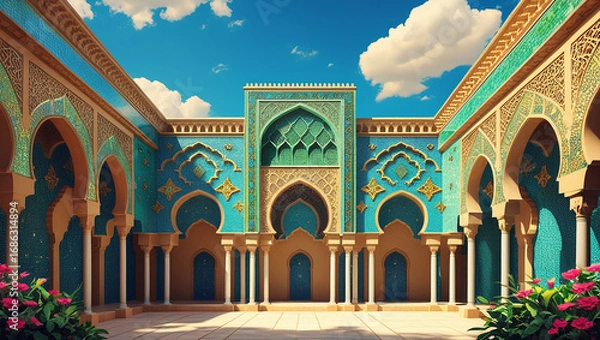 Obraz Moroccan architecture with intricate