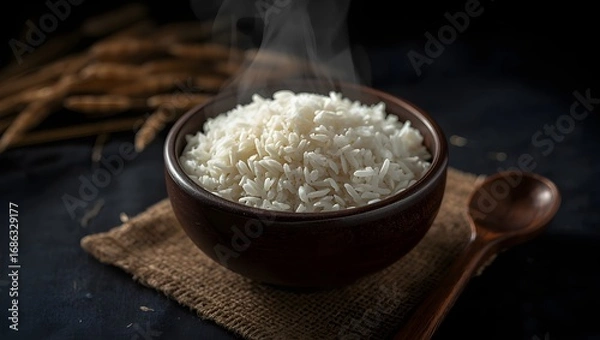 Obraz Steaming Bowl of White Rice
