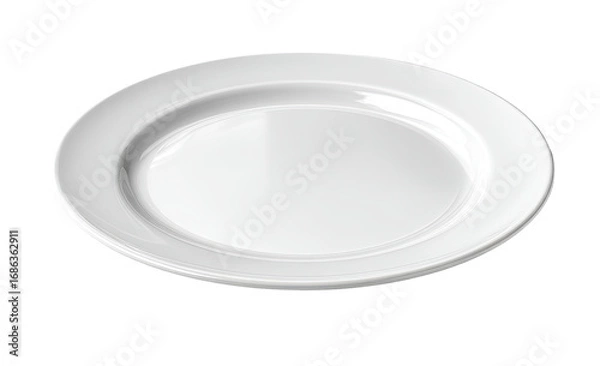 Obraz White, round dinner plate, glossy surface