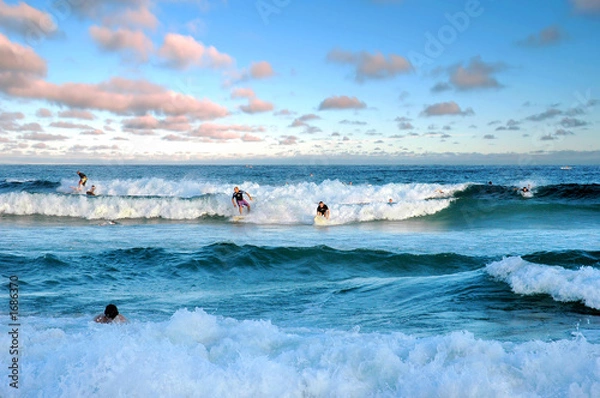 Fototapeta plaża surfspaß am bondi w Sydney