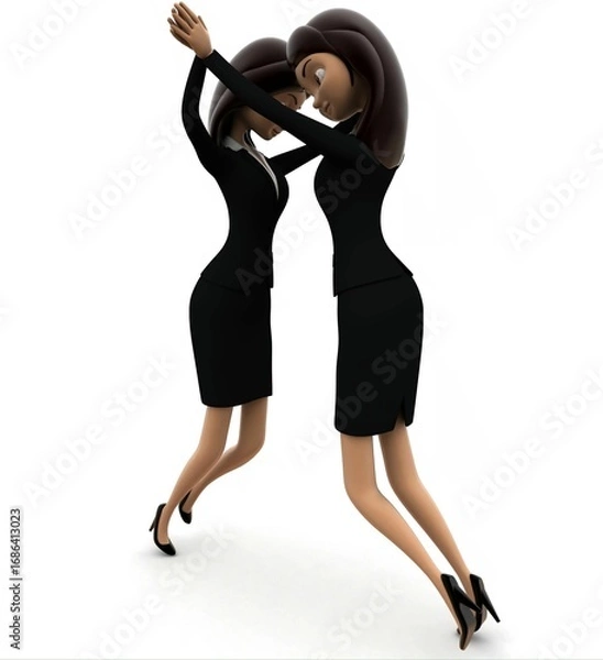 Obraz 3d woman dancing concept