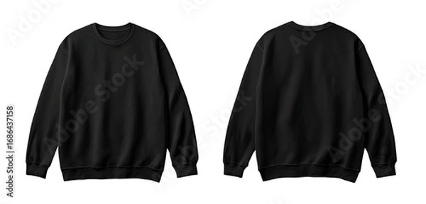 Obraz Black sweatshirt, front and back view