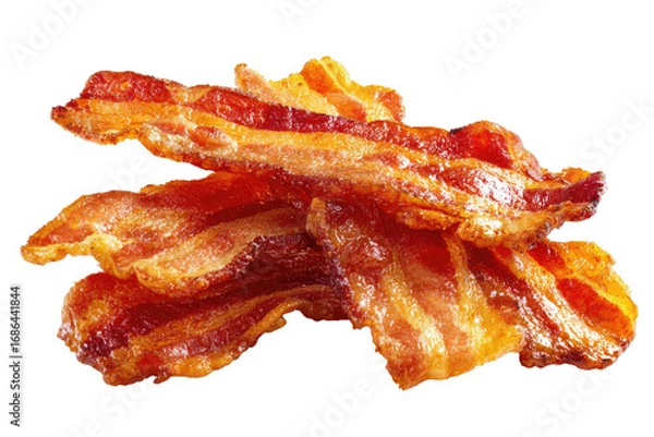 Obraz Crispy bacon strips, piled high