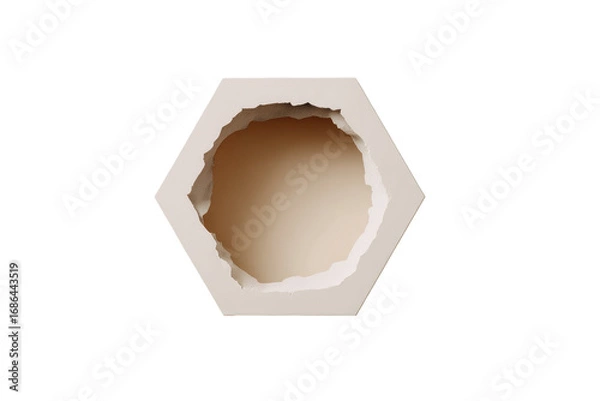 Fototapeta Hexagonal, sculpted silicone mold with a recessed, hollow center