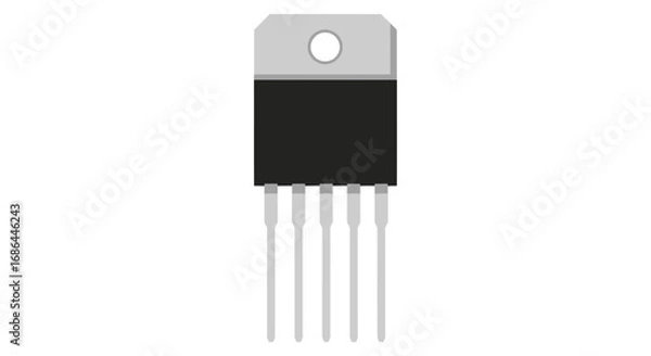 Fototapeta transistor, electronic, component, semiconductor, circuit, device, technology, electricity, microchip, element, amplifier, switch, diode, signal, current, voltage, resistor, capacitor, integrated, boa