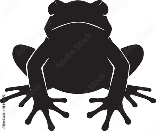 Obraz frog silhouette vector