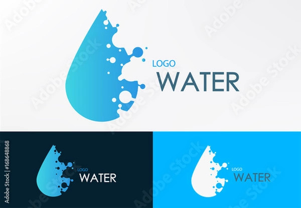 Obraz logo water liquid with dot