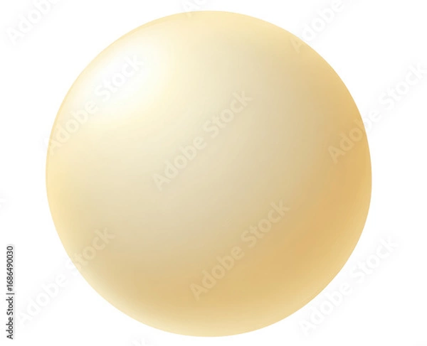 Obraz Smooth, light beige sphere.  A perfectly round, light beige sphere with a subtle gradient, appearing glossy