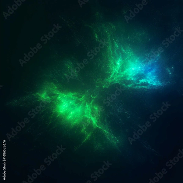 Fototapeta 鮮やかな色彩で描かれた星空と銀河の抽象アート