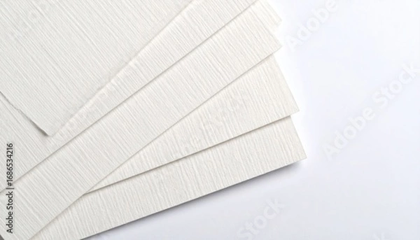 Obraz White Cotton Paper Texture: Subtle Deckled Edges on Clean Flatlay