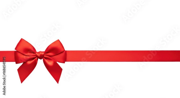 Obraz Isolated Red Ribbon and Bow