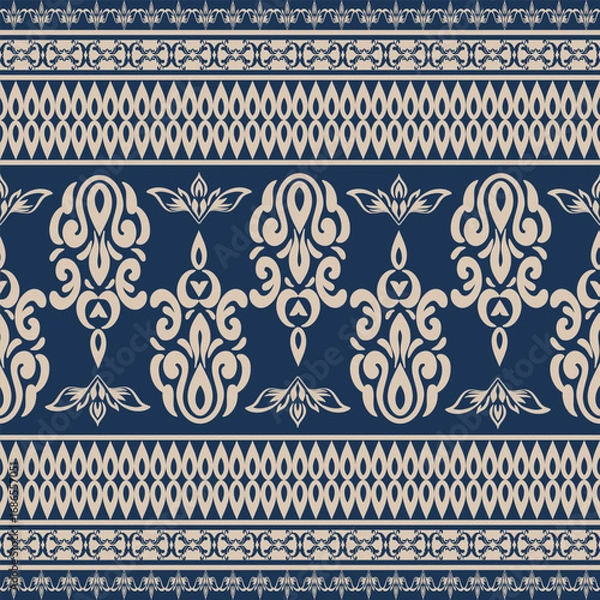 Obraz Traditional Thai floral and damask patterns for fabric, art, and decor