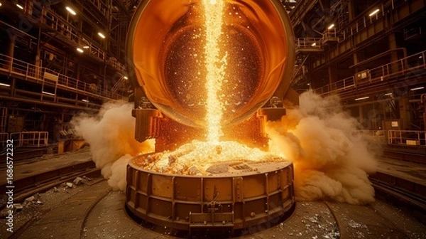 Fototapeta Exploring aluminum smelting techniques and applications in modern foundry processes