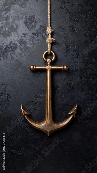 Fototapeta Nautical anchor hanging