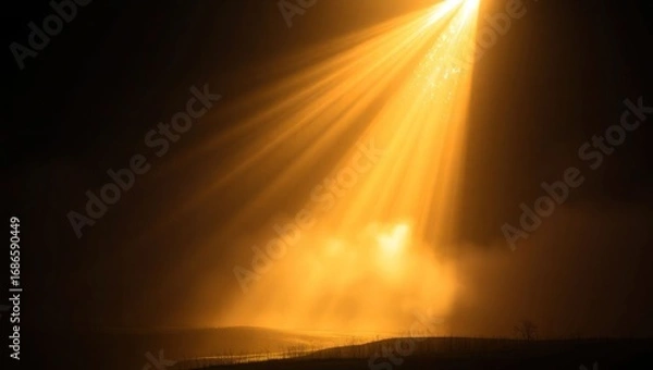 Obraz sun shining through the clouds