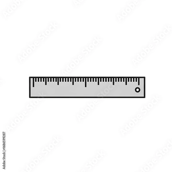 Fototapeta Precise measurement tool for technical drawings and architectural plans