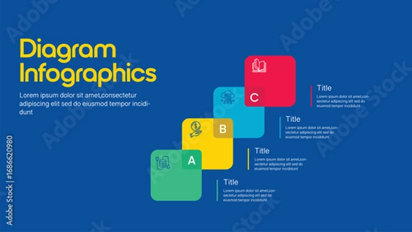 Obraz modern business infographics options banner