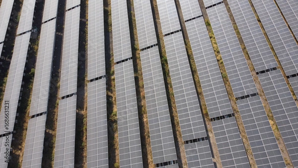 Obraz Aerial View Of solar pannels aerial