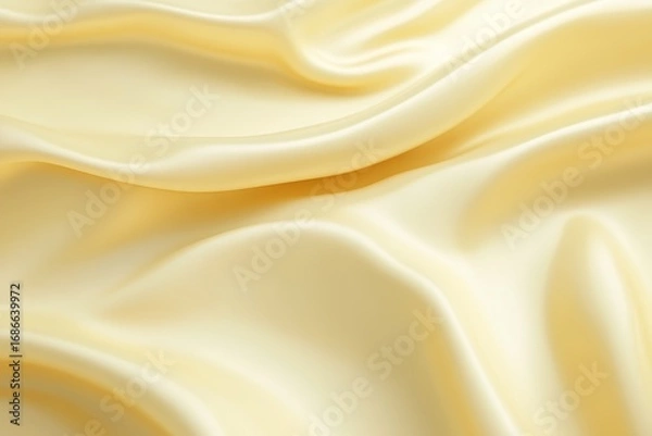 Fototapeta Light pastel yellow background with a buttery, smooth surface 