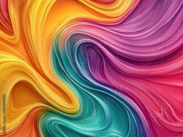 Fototapeta clear pixel visual of Modern vibrant fluid gradient background with curve shapes