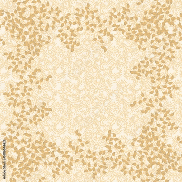 Fototapeta yellow butter-colored creeping leaf motif hijab pattern design