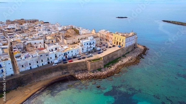 Obraz Gallipoli - Italy, Apulia - Aerial view of the northern tip of the peninsula