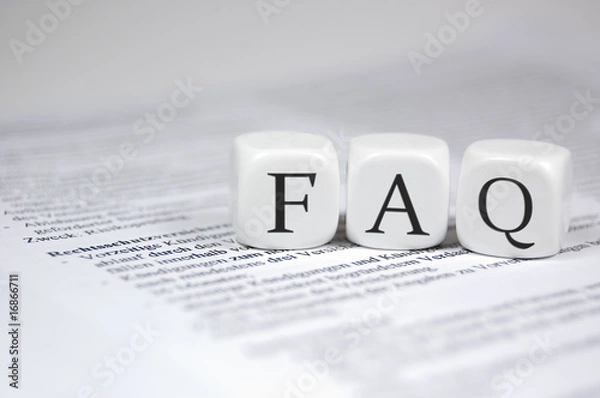Obraz FAQ w kostkach