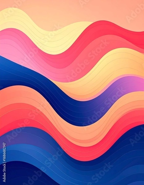 Obraz Abstract wavy colorful background