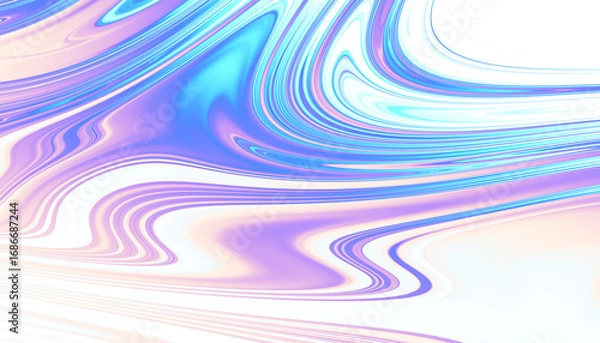 Fototapeta Blue and purple marble acrylic overlay pattern with a transparent background.