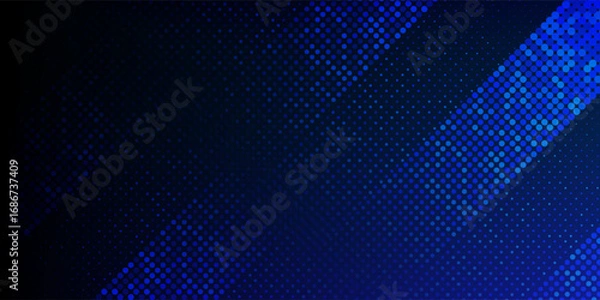 Obraz Digital technology background. Digital data square blue pattern pixel background. modern creative trendy design