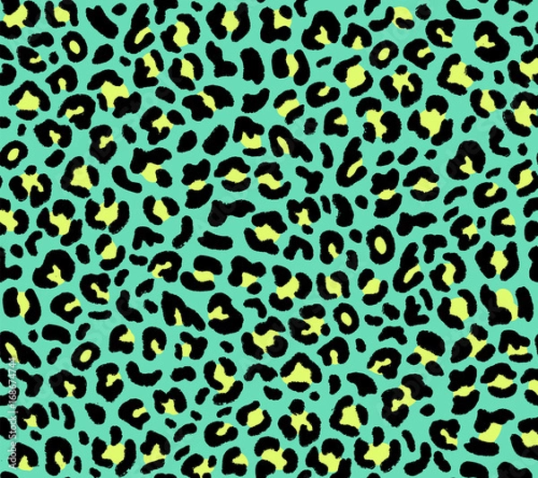Obraz Seamless green leopard pattern