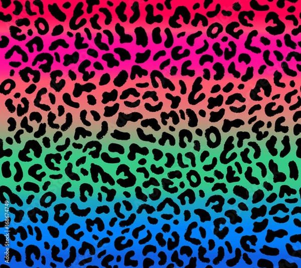 Obraz Seamless gradient leopard pattern